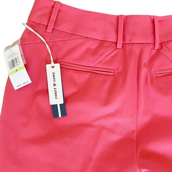 COURT & ROWE NWT Stretch Cotton Twill Trousers Size 4 in Bright Poppy - Picture 10 of 13